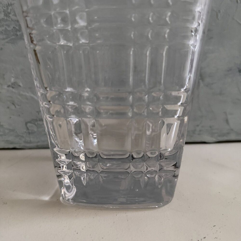 Maketh The Man Art Deco Whiskey Decanter Glass Barware Lead Free Crystal Plaid - Picture 6 of 10
